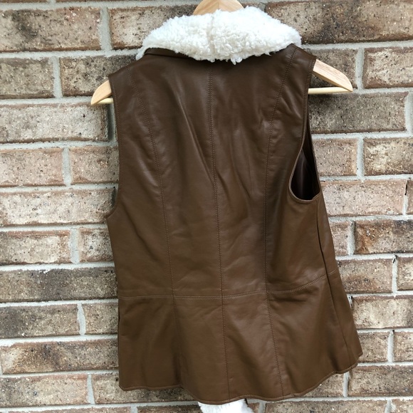 INC faux leather vest with Sherpa collar - Picture 2 of 3